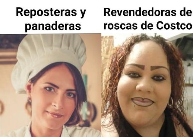 Reposteras vs las del Costco - meme