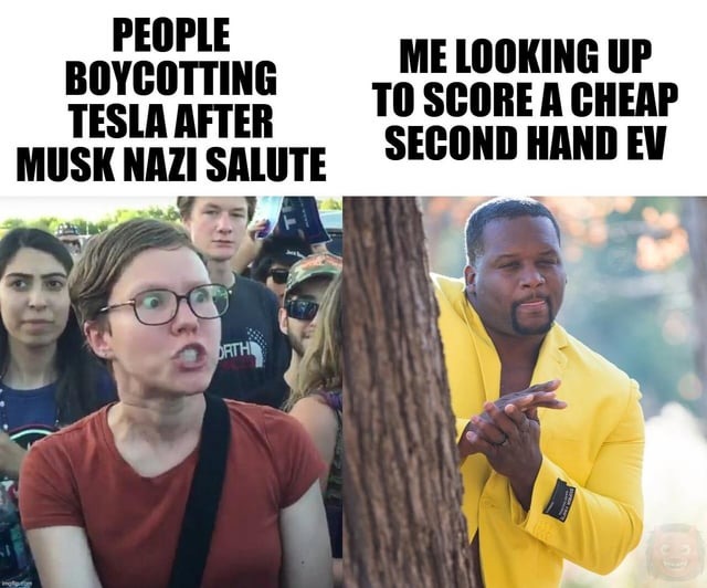 Tesla boycot meme