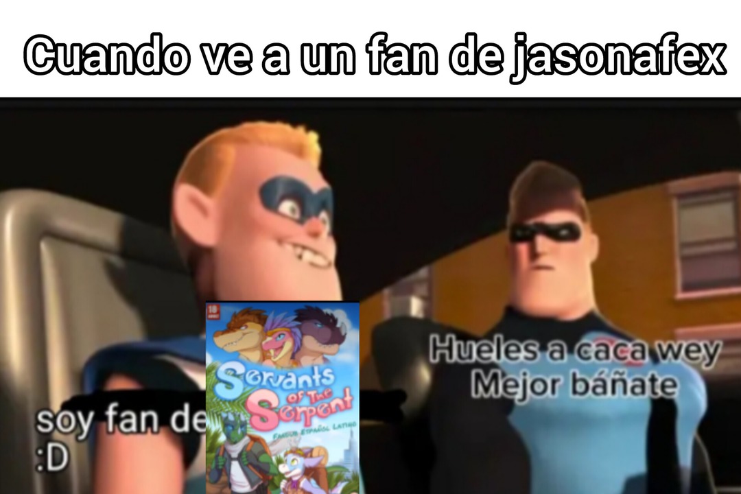 Lapfox cuando ve a un fan de jasonafex - meme