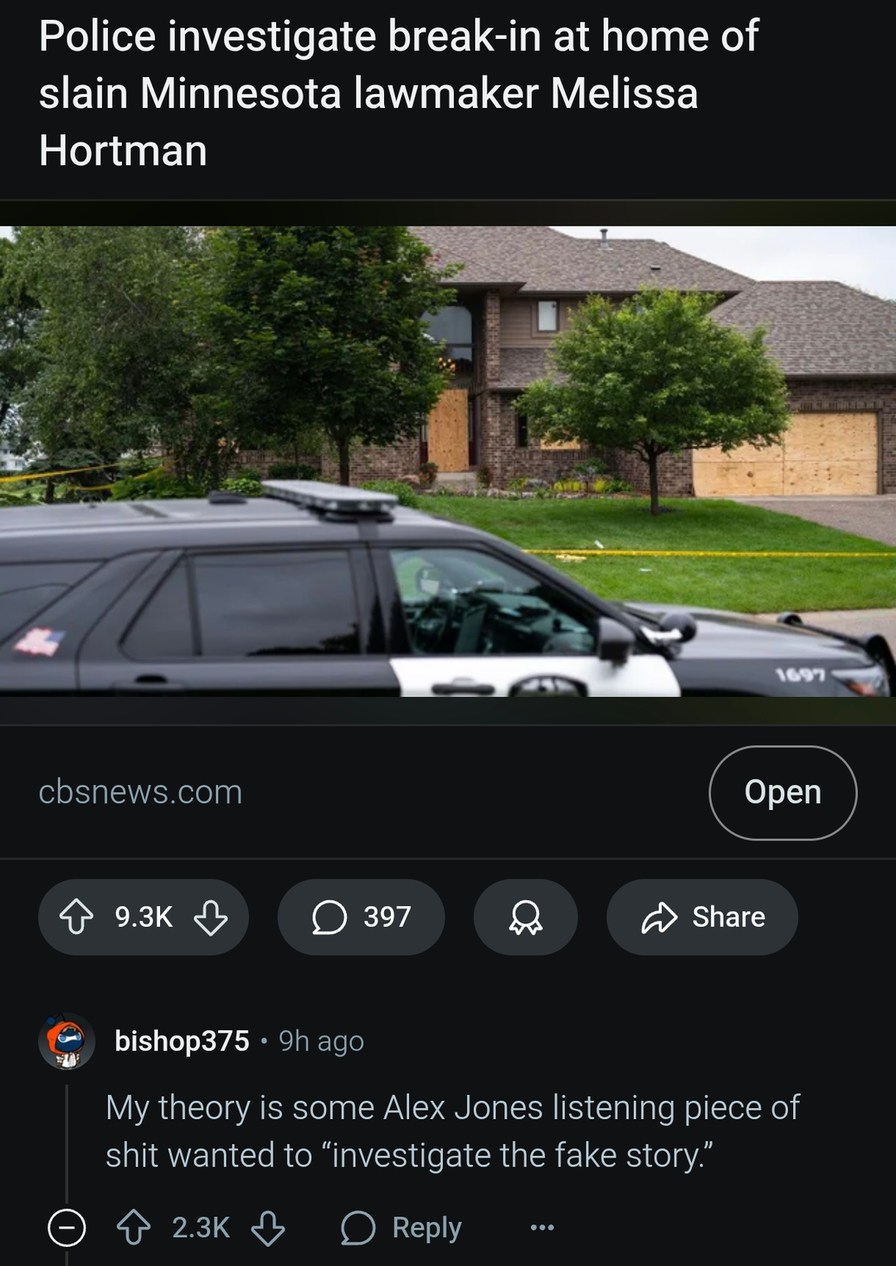 Break-in at home of slain lawmaker sparks wild theories - meme