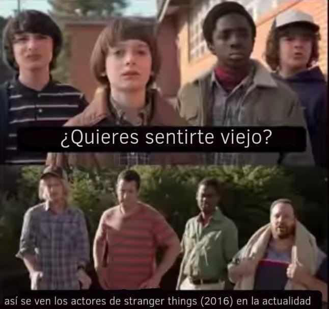 ¿Quieres sentirte viejo? asi luce el elenco de Stranger Things en la actualidad - meme