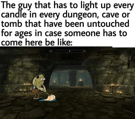 Respect for that cave worker - meme