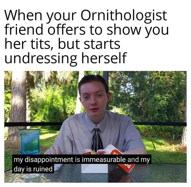 Ornithologist friend - meme