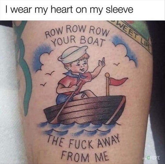 I wear my heart on my sleeve - meme
