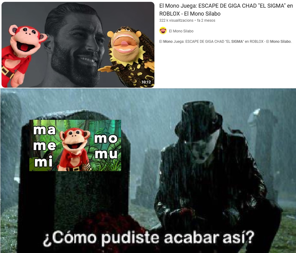 Como diablos paso de un mono que enseña a hablar y leer a los nenes chicos a jugar juegos tontos en roblox? - meme