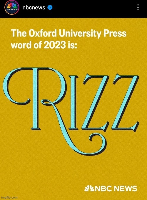 Rizz is the word of year for 2023 - meme