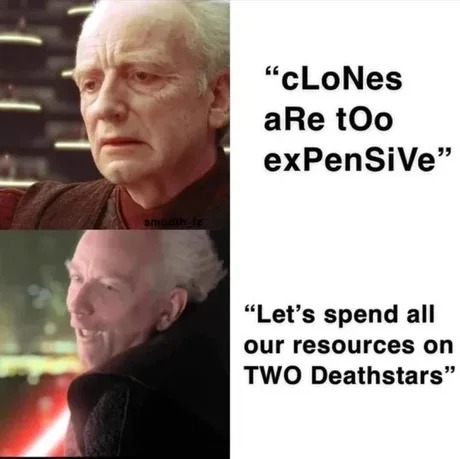 Clones were a better investment - meme