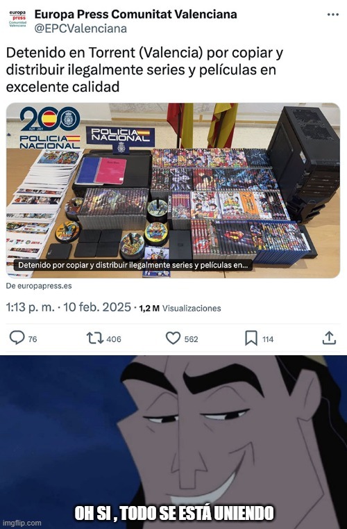 Pillado en Torrent el lord del pirateo - meme