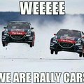 Because rally cars are always happy