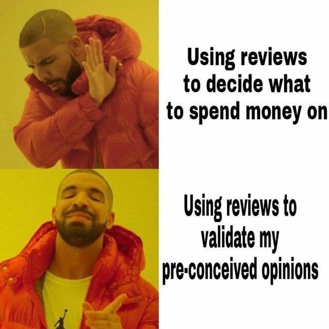 How I use Amazon reviews - meme