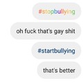 stopping bullying is gay