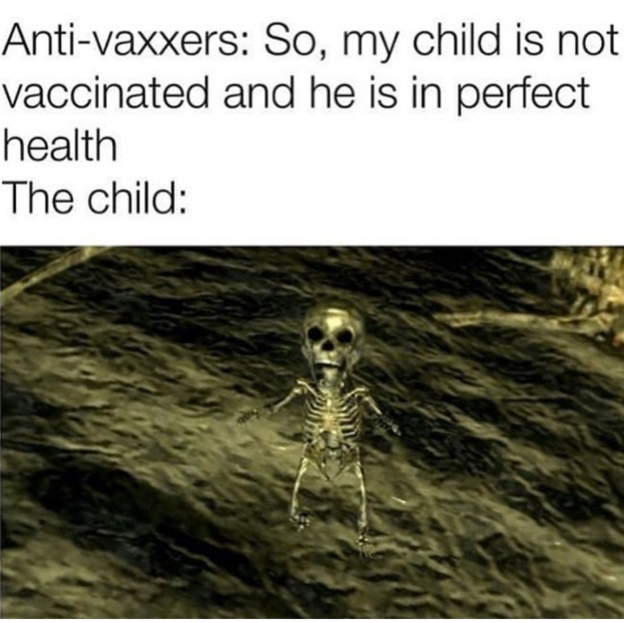 Mon enfant, n'est pas vacciné mais est en parfaite santé - meme