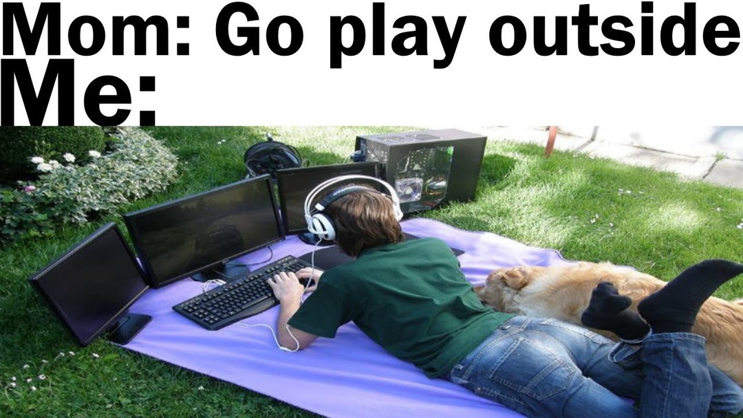 My mom said you play outside.. - meme