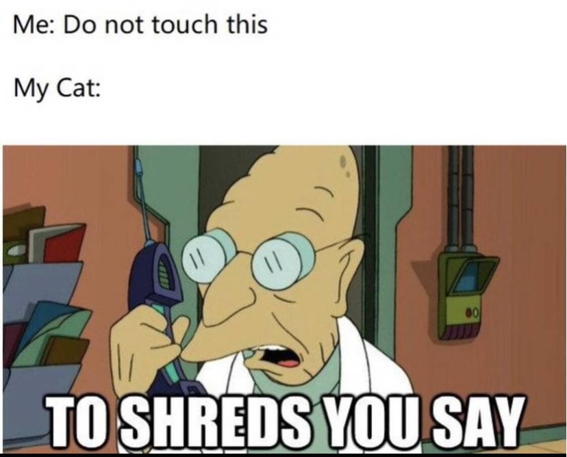 to shreds - meme
