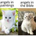Angels in paintings vs angels in the Bible