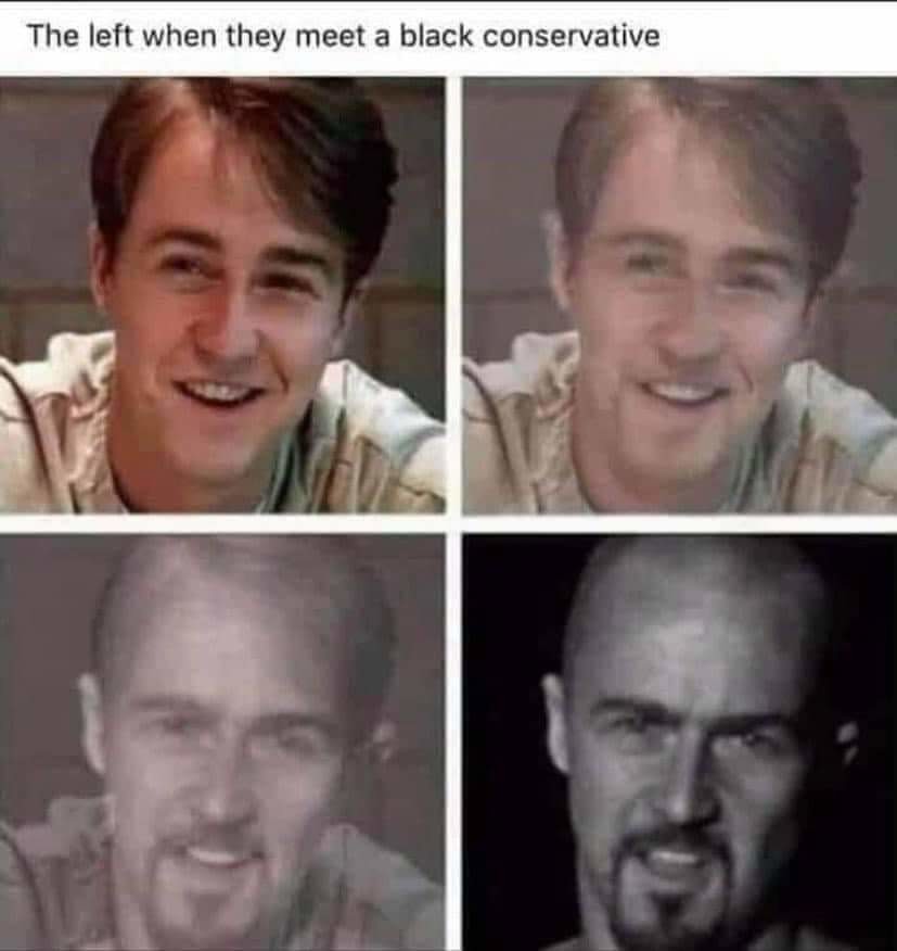 Black face of white supremacy - meme