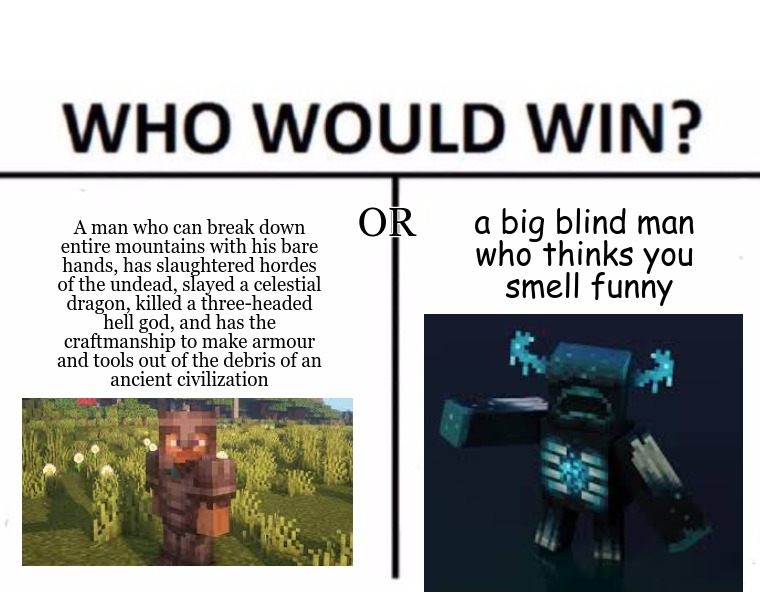 The warden is the best idea mojang has had in years - meme