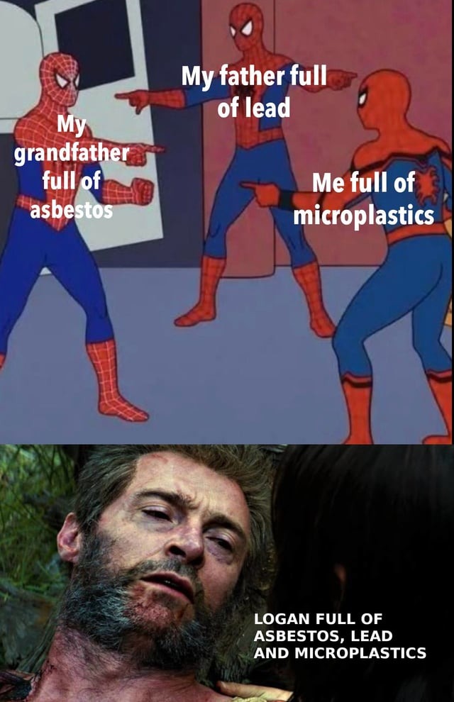 Built different. Mostly with toxins and microplastics - meme