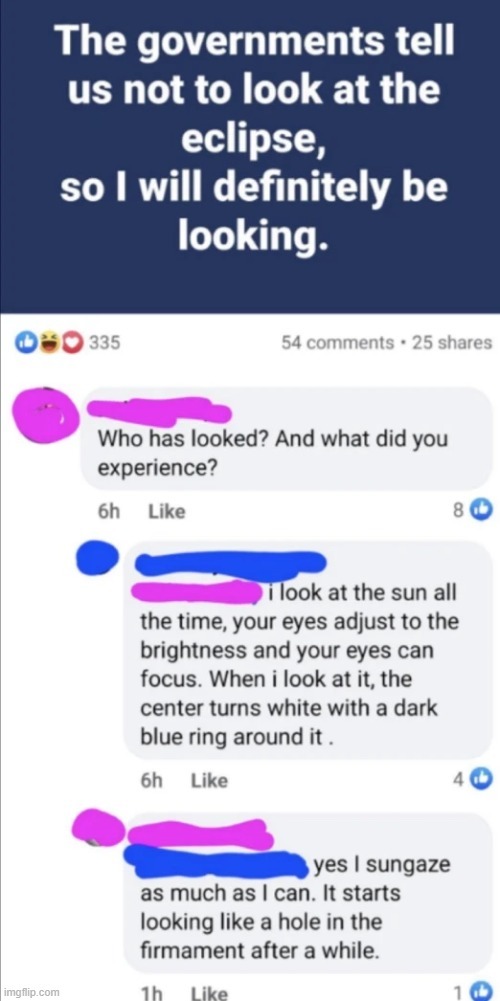 Solar eclipse meme