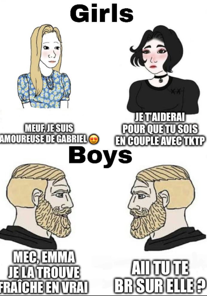 Dédicace aux Gabriel et aux Emma - meme