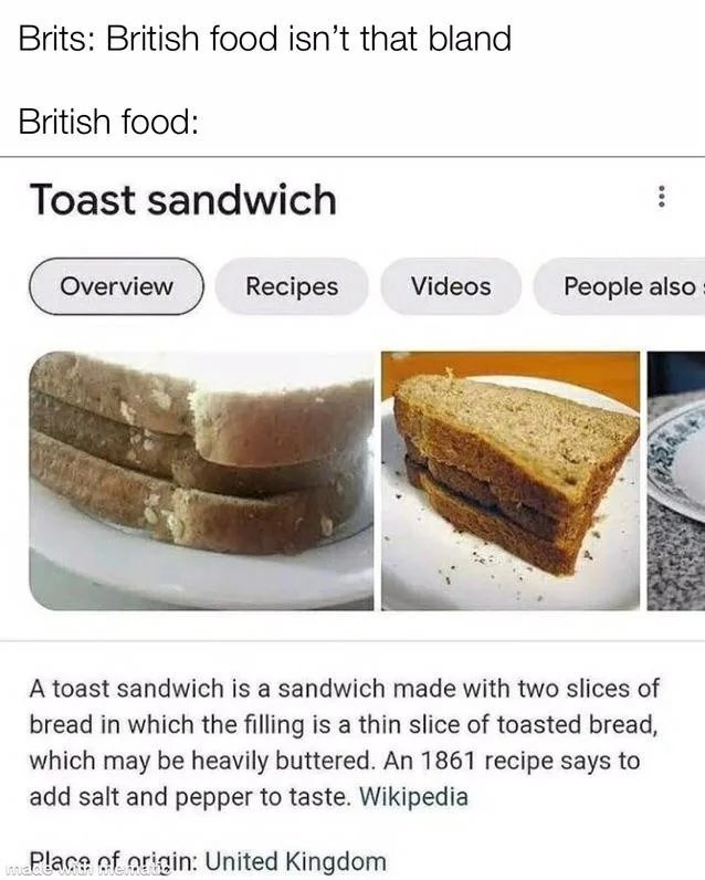 British food - meme