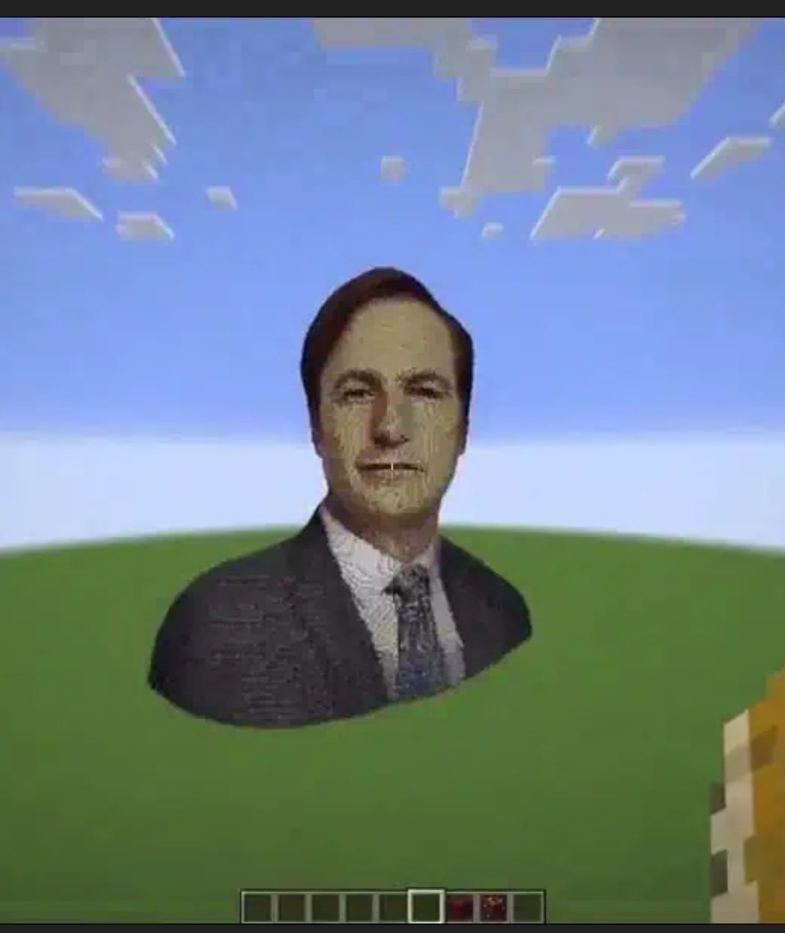Ominous Saul Goodman in Minecraft - meme
