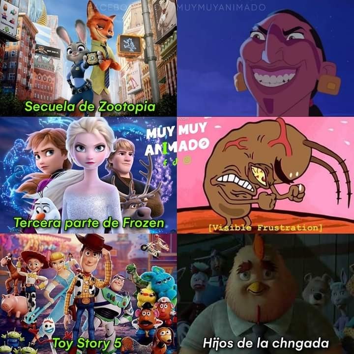 Literalmente a disney le importa más una secuela que una saga de películas:V pinches putos - meme