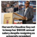Claudine Gay resigns but keeps her annual salary