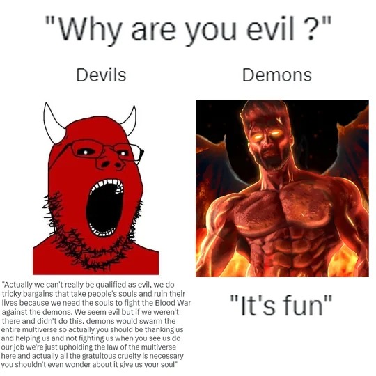 why are you evil? - meme