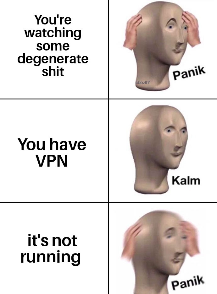 Always check your VPN status - meme