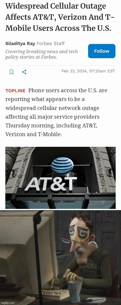 AT&T outage meme