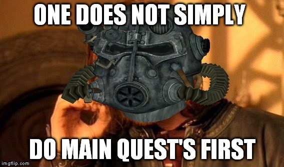 Main Quests in fallout - meme