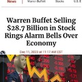 Warren Buffet selling $28 billion in stock