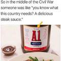A1 The Official Steak Sauce of the Civil War