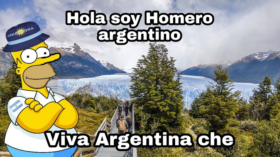 Hola soy Homero argentino viva Argentina che - meme