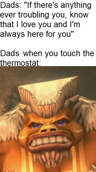 You are not man enough to touch the thermostat - meme