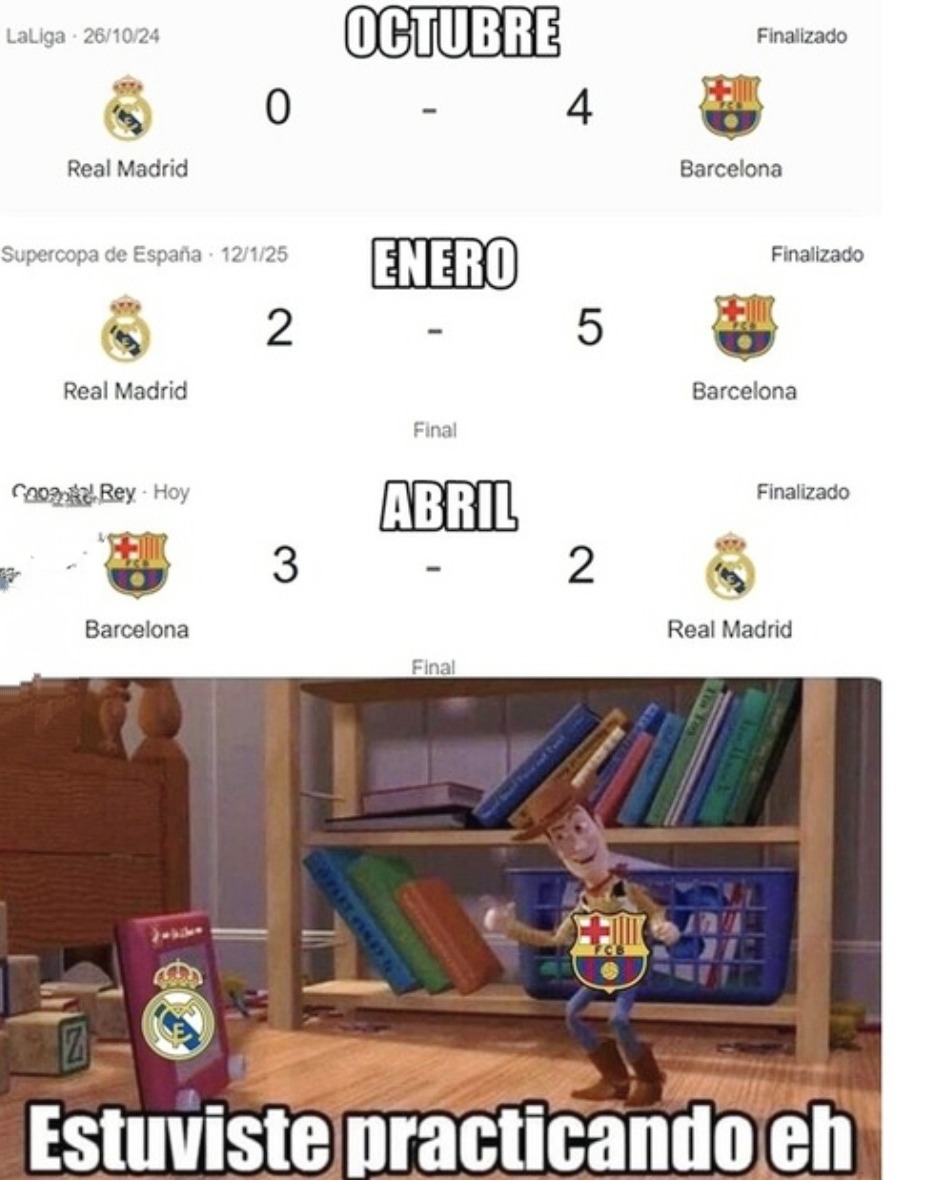 memes del Real Madrid vs Barcelona que te van a doler