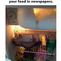This is why you should not wrap your food in newspapers