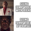 Seeing funny videos