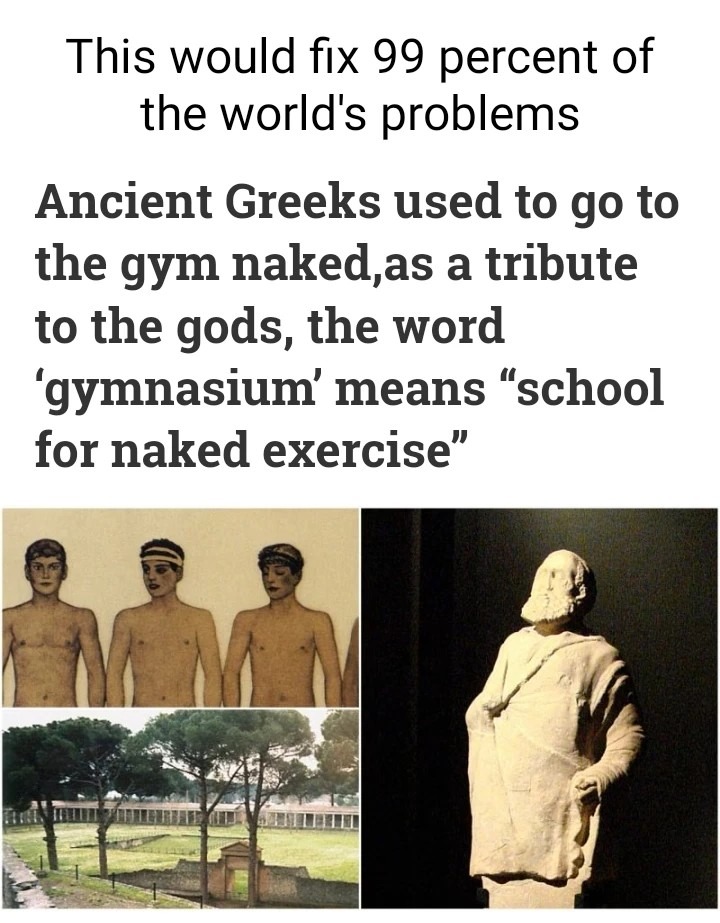 I'm gonna open a naked gym - meme
