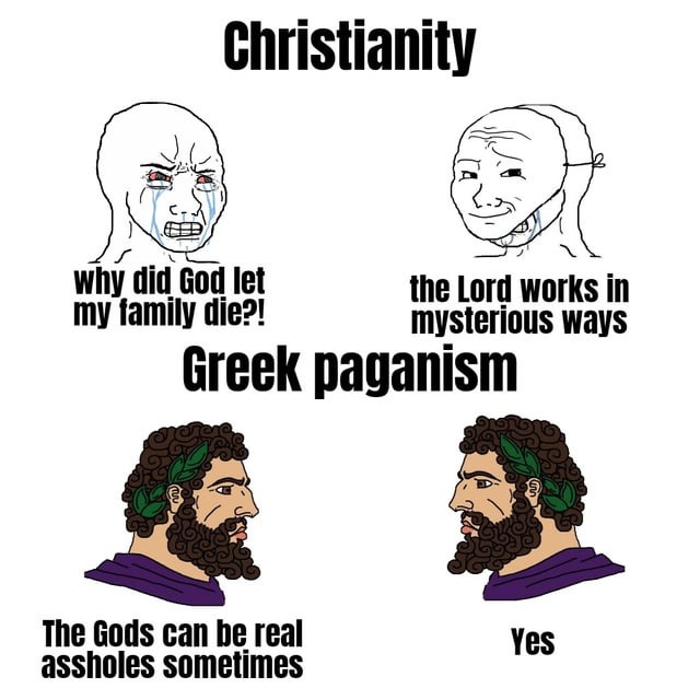 Gods can be mean as well - meme