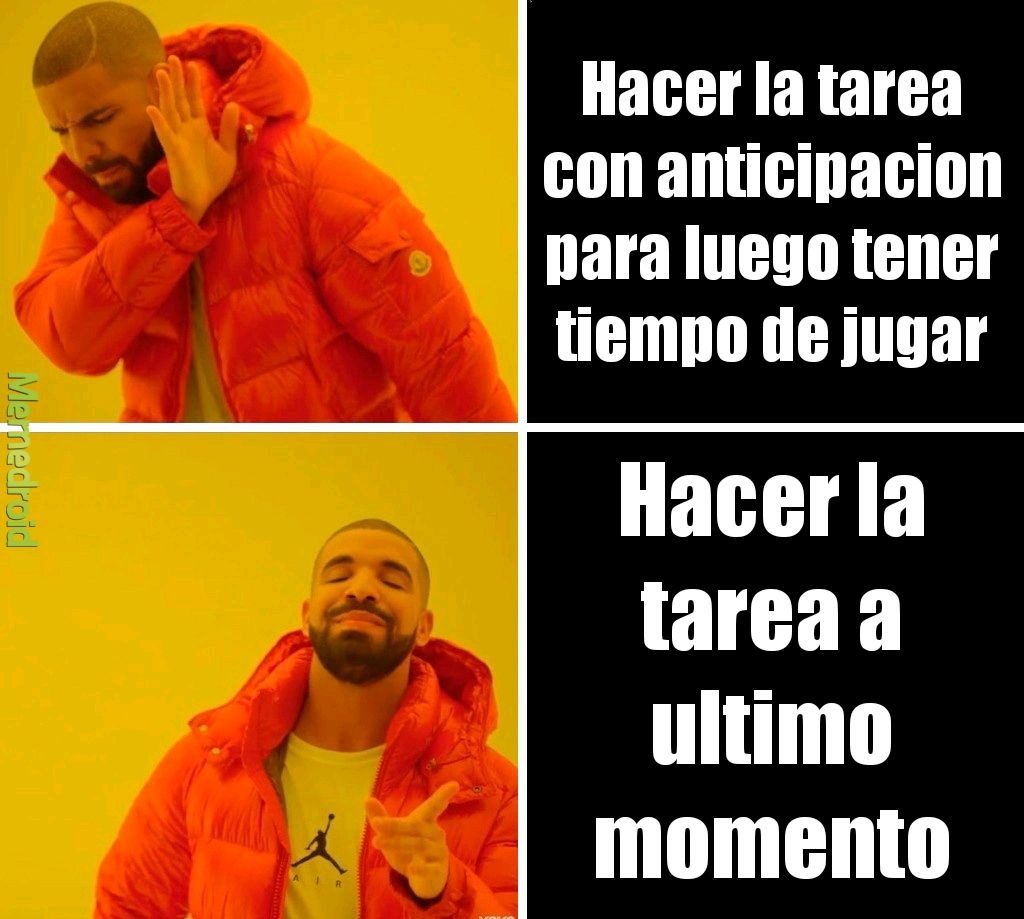 No quiero hacer tarea - meme