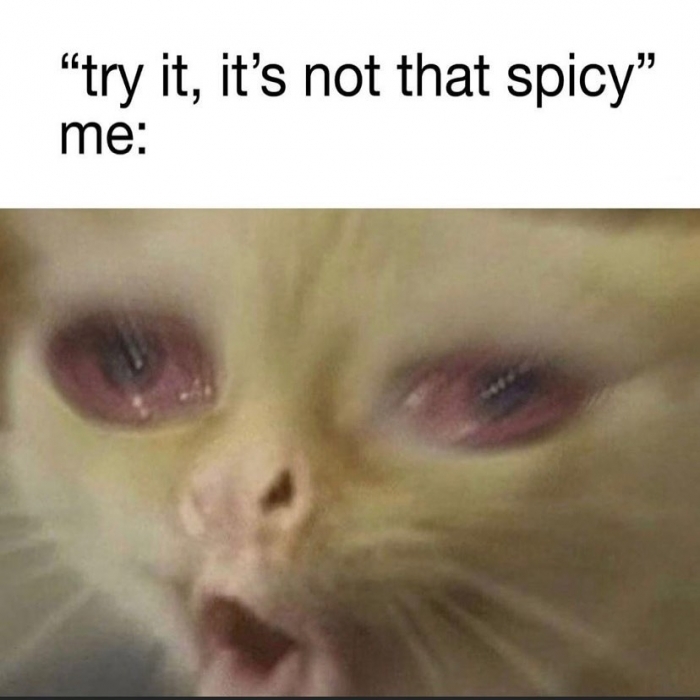 I can take spicy food. Just thought it was a funny meme.