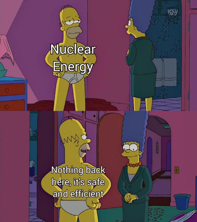Nuclear energy is safe and efficient - meme