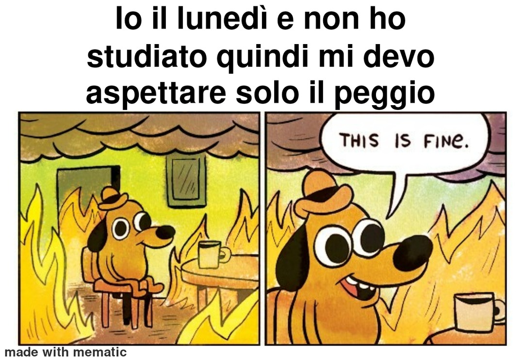 Non avevo idee quindi ho deciso di mettere qualcosa che un po' di tempo fa mi era successo - meme