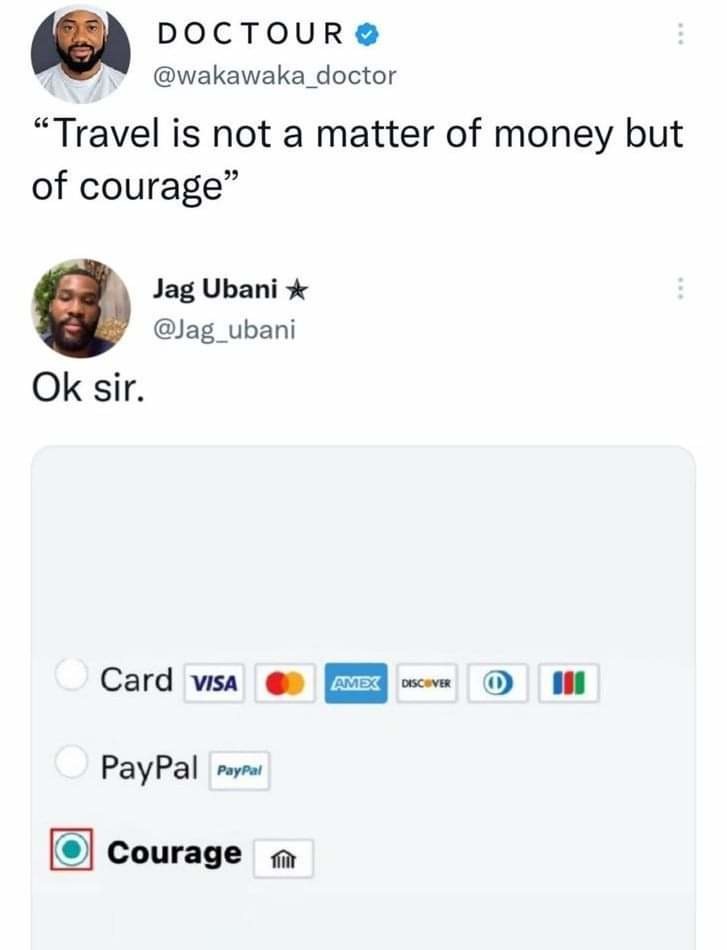 Does Turkish Airlines accept courage as payment? - meme