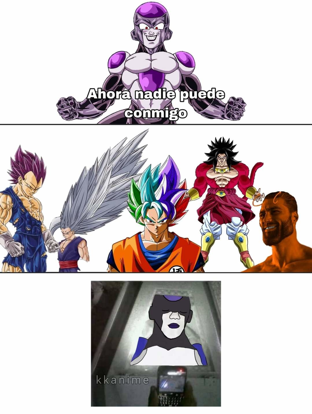 Goku LGBT, Vegeta Morado, Gohan Espinoso, Broly 4 y La Naranja - meme