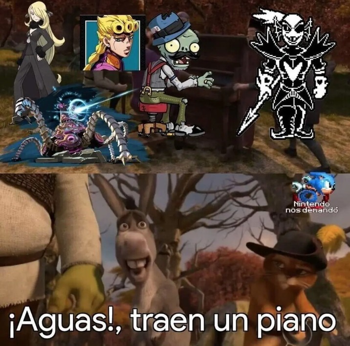 para el que no sepa sus batallas vienen con musiquita de piano :) - meme