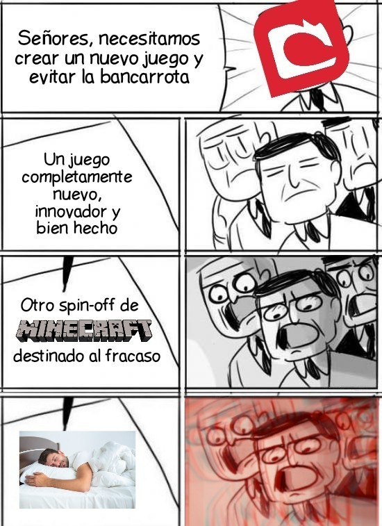 Mojang le tiene miedo al éxito - meme
