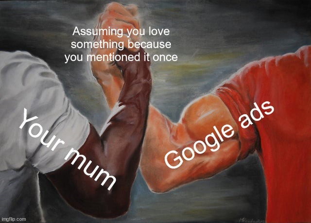 Mothers and Google ads - meme